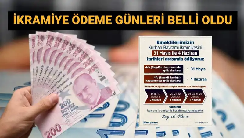 Bayram İkramiyeleri Hesaplara Geçiyor: Emeklilere Tarih Verildi!