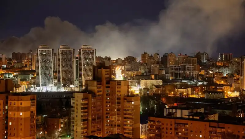 Ukrayna'nın Başkenti Kiev'de Rusya'nın Saldırısı Sonrası 3 Yaralı