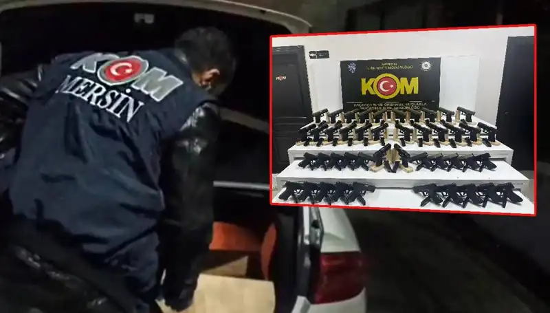Mersin’de Ele Geçirilen Araçta Korkutucu Silah Deposuna Rastlandı